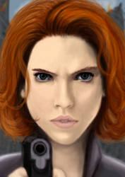 Black widow portrait