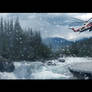 Matte Painting Helicopter 1200 Snow