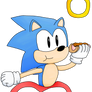 Sonic chomping and running