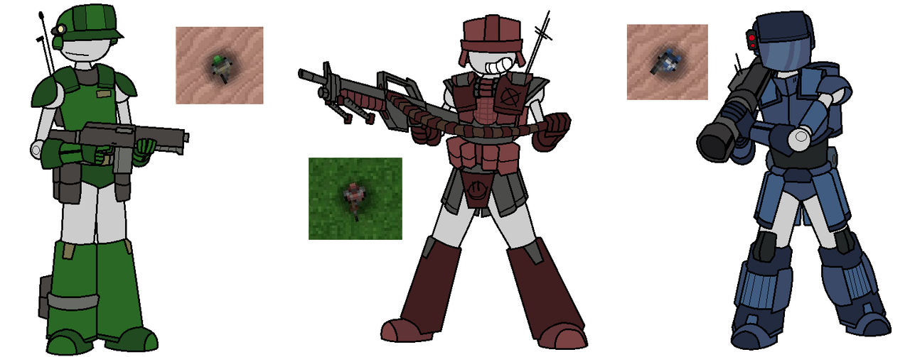Deviantart Rifleman Guard Rifleman, Machinegunner, and Missile Support by Sketchsnaz on DeviantArt