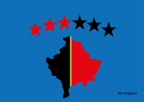Kosovo Flag,national influence