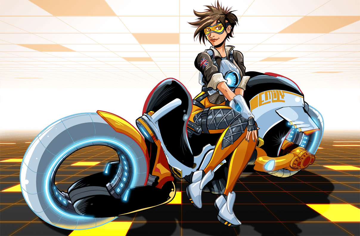 Tracer Deviantart Tracer and her bike by MachSabre on DeviantArt