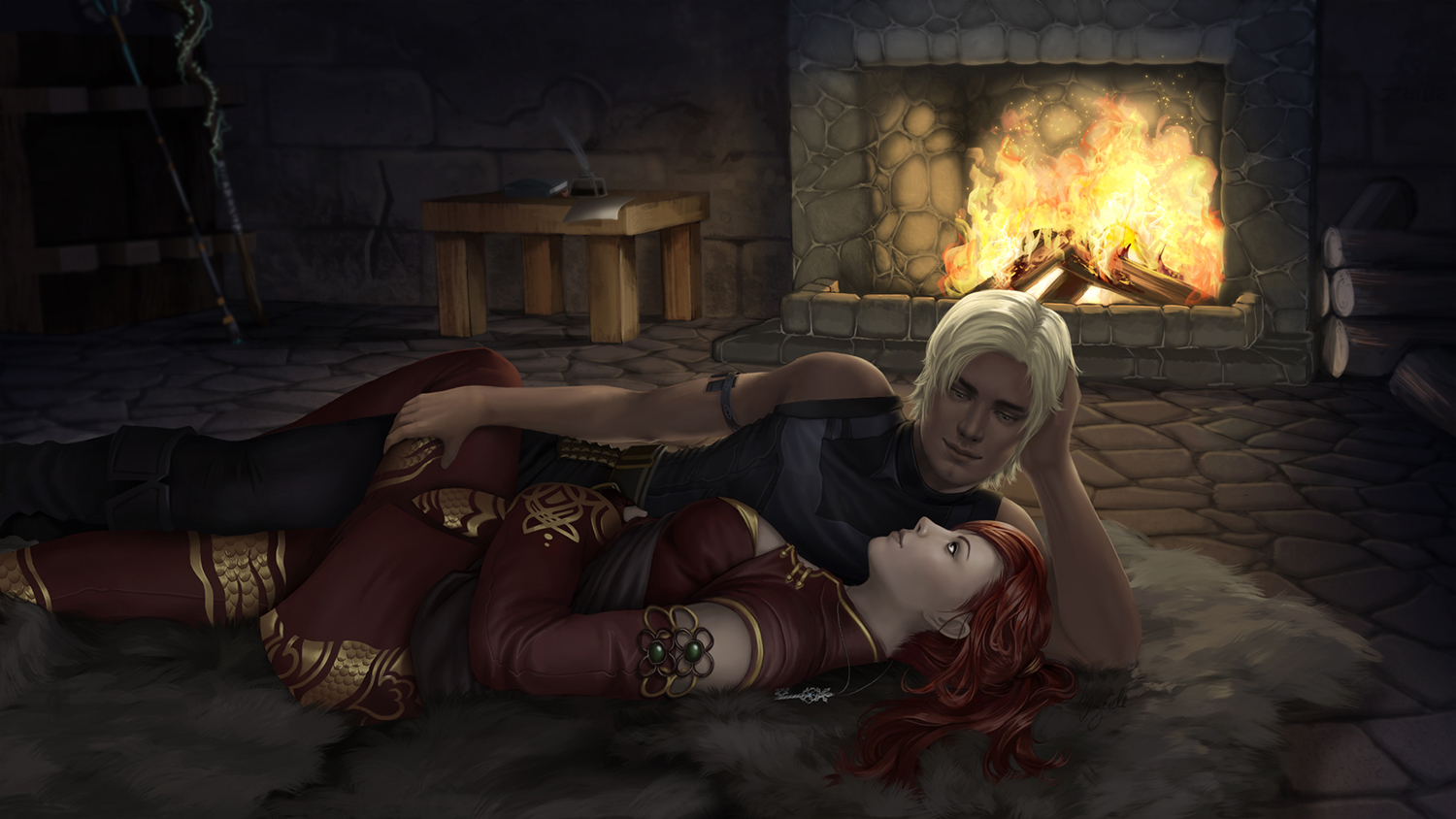 [Commission] Cozy Fireplace