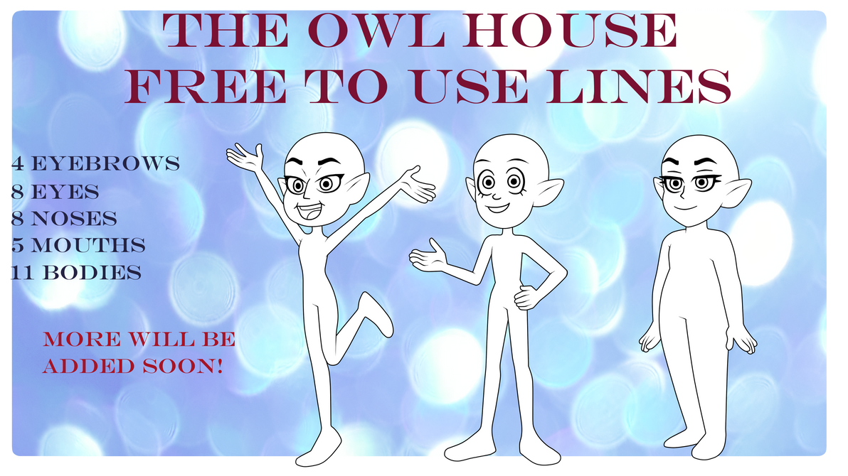 The Owl House Free Base/Line Art (DL in Desc) by Bea-Boo on DeviantArt