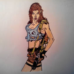 Lara Croft dibujo