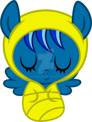 OC Cosmic Blue as a sleeping foal