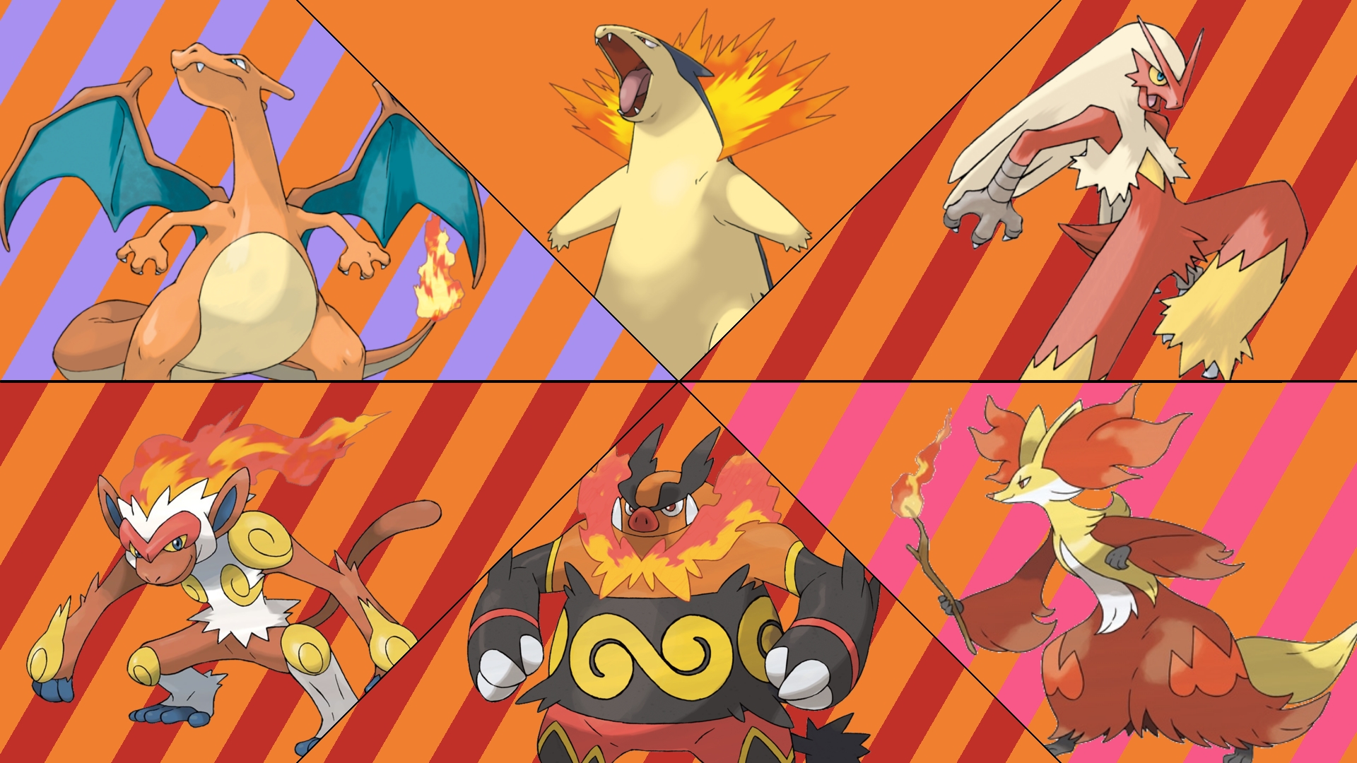 all fire type pokemon wallpaper