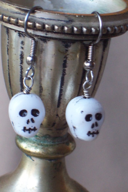 Old School Skull Earrings