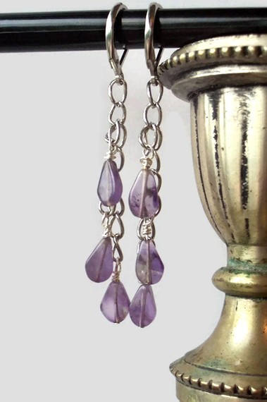 Amethyst Drop Earrings