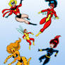 Marvel Heroines Falling 2