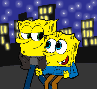 Spongebob and Smith - Walk through Night city