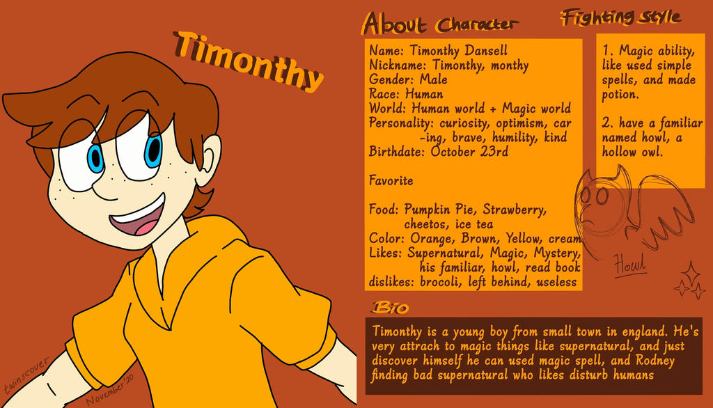 Original Character - Timonthy Profile by TCTwinscover on DeviantArt
