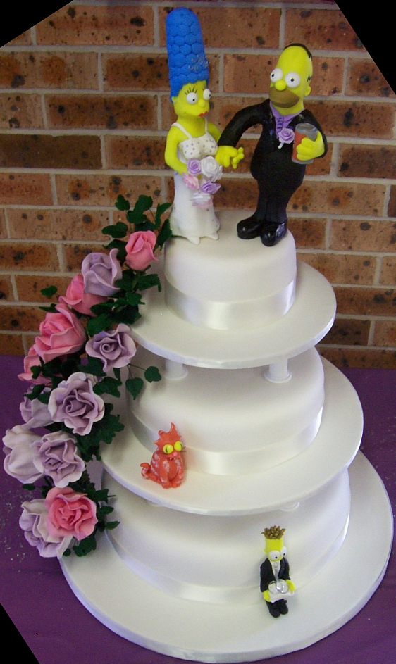 Simpsons Wedding Cake