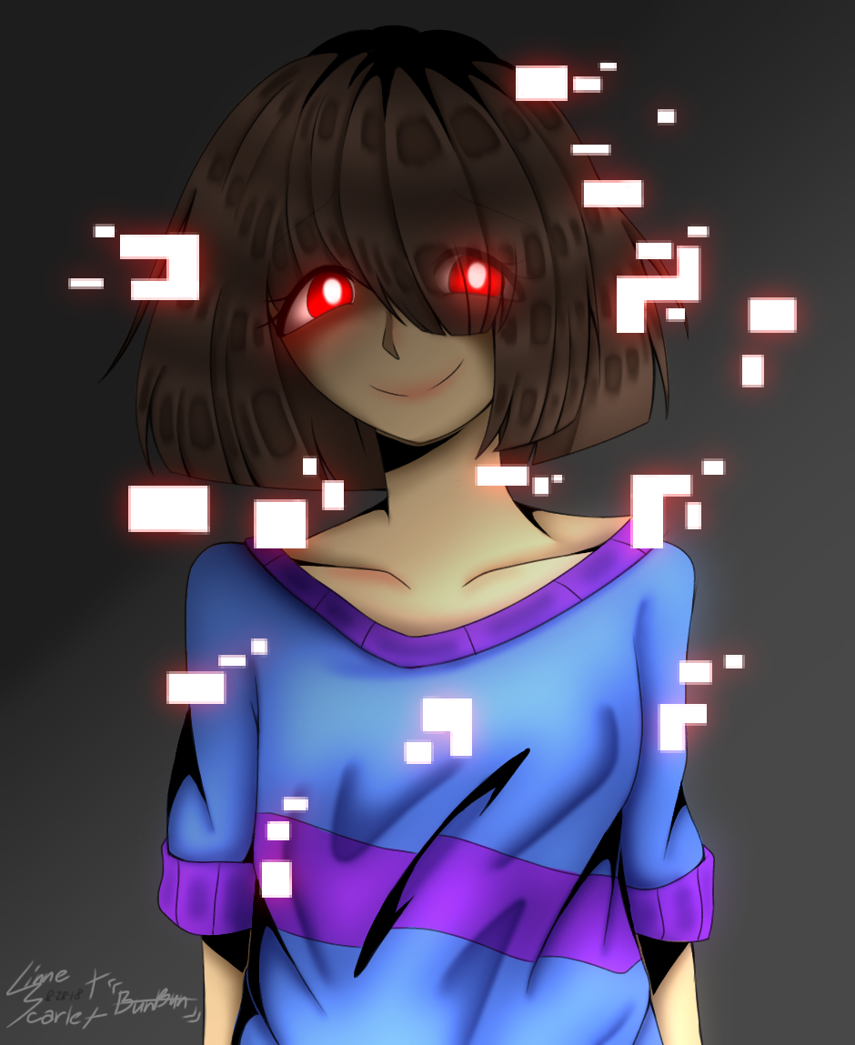 Genocide Frisk Collab With Bunbun By Gothicscarlet2402 On Deviantart