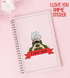 Kakashi 'I love you' sticker