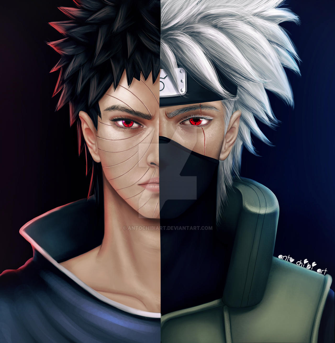 Kakashi Vs Obito By AntoChibiArt On DeviantArt kakashi-vs-obito-by-antochibiart-on-deviantart