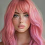 Pink lady, realistic portrait