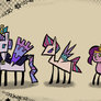 Royal winged family but they are reduced to shapes
