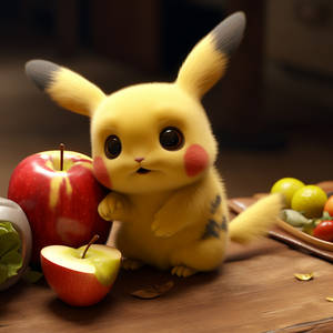 Baby Pikachu is hungry