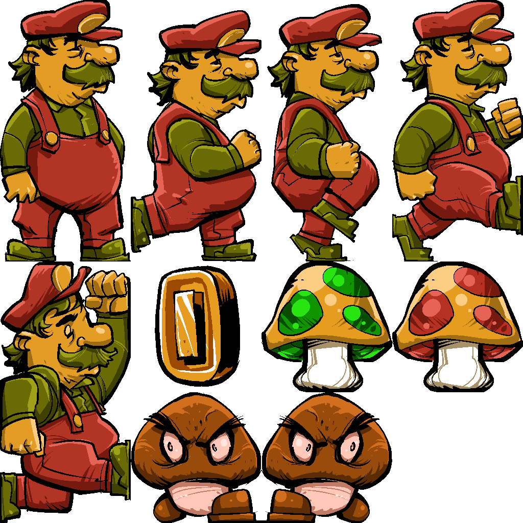 SuperMario Sprite sheet by jakeallenesq on DeviantArt