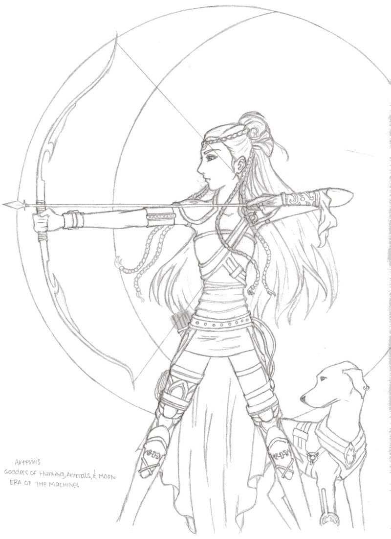 Artemis Sketch by renko on DeviantArt