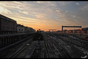 Sunset over Bologna.