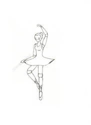 ballerina doll inked and clean