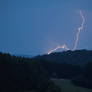 Lightning sparks in the sky