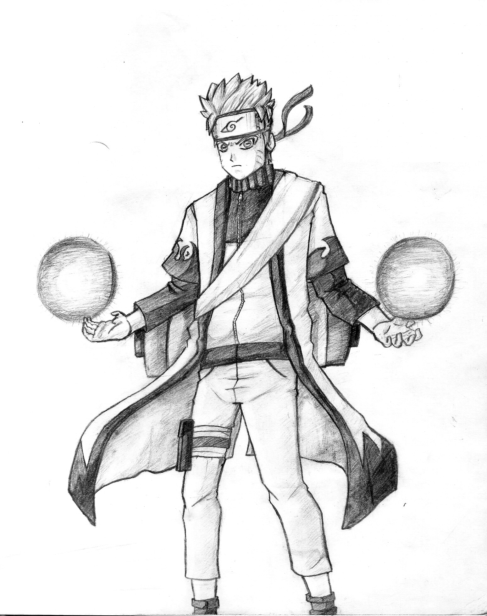 how to draw Naruto ( Sage Mode ) full body