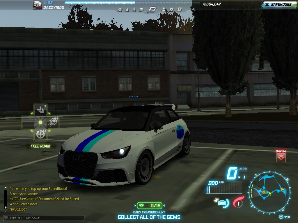 audi A1 sport. NFS world.