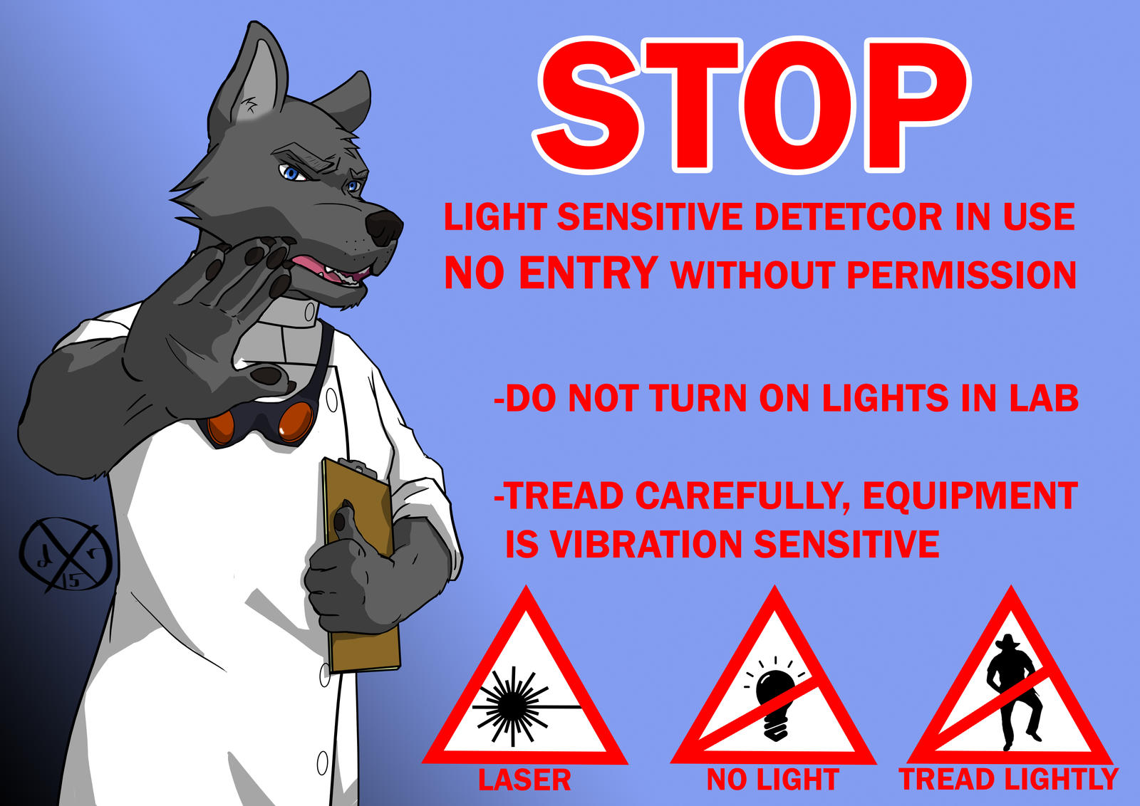 Lab warning sign by daxx0r on DeviantArt
