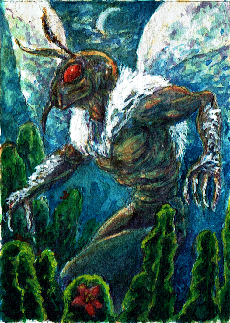 Mouseman Cryptid Mothman.Cryptid by manyfacesart on DeviantArt