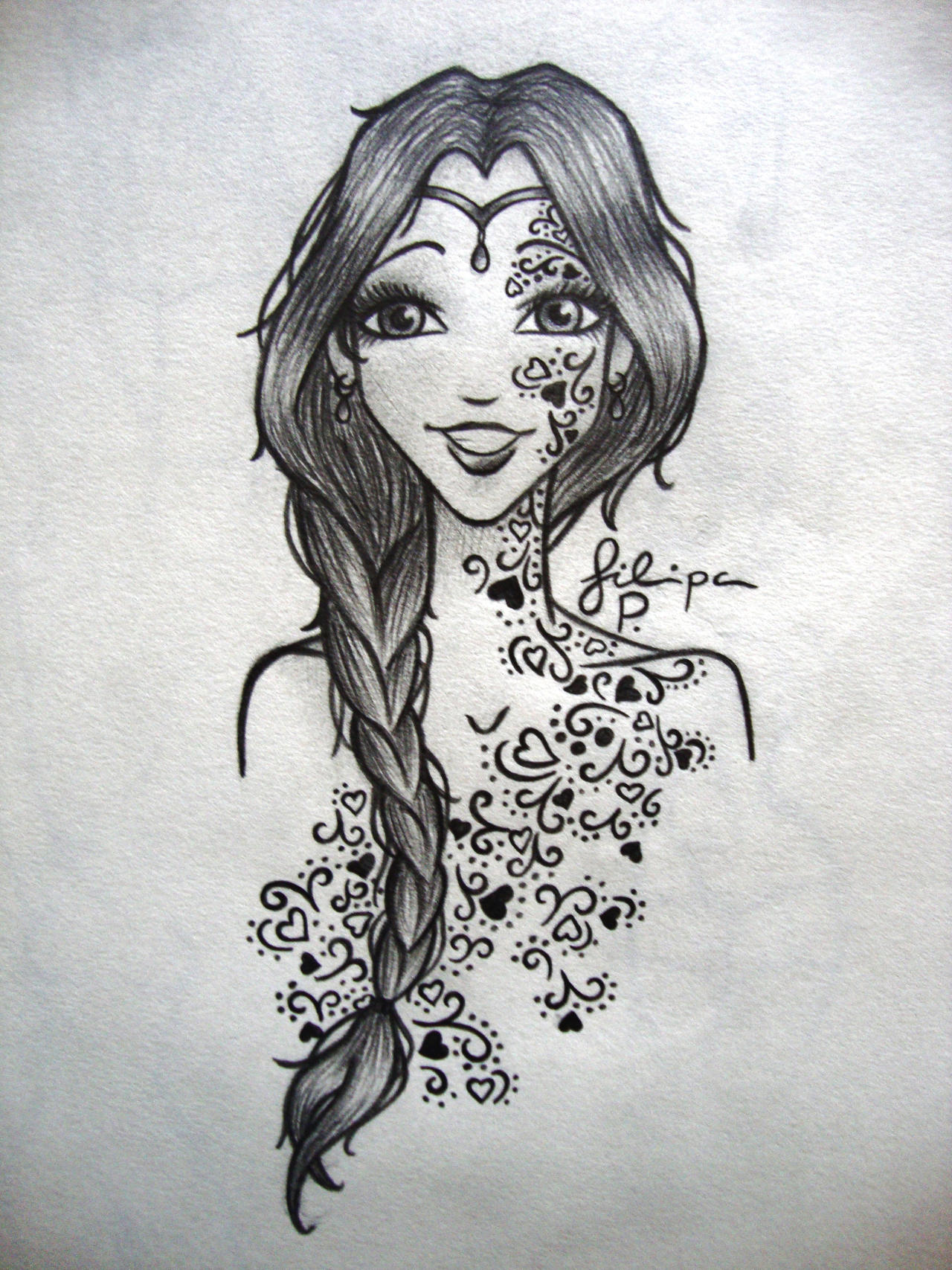 Floral Tattoed Girl