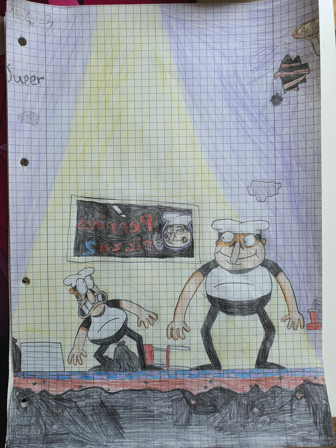 Peppino and fake Peppino drawing by superdragon465 on DeviantArt