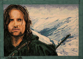 Aragorn at mountain's top