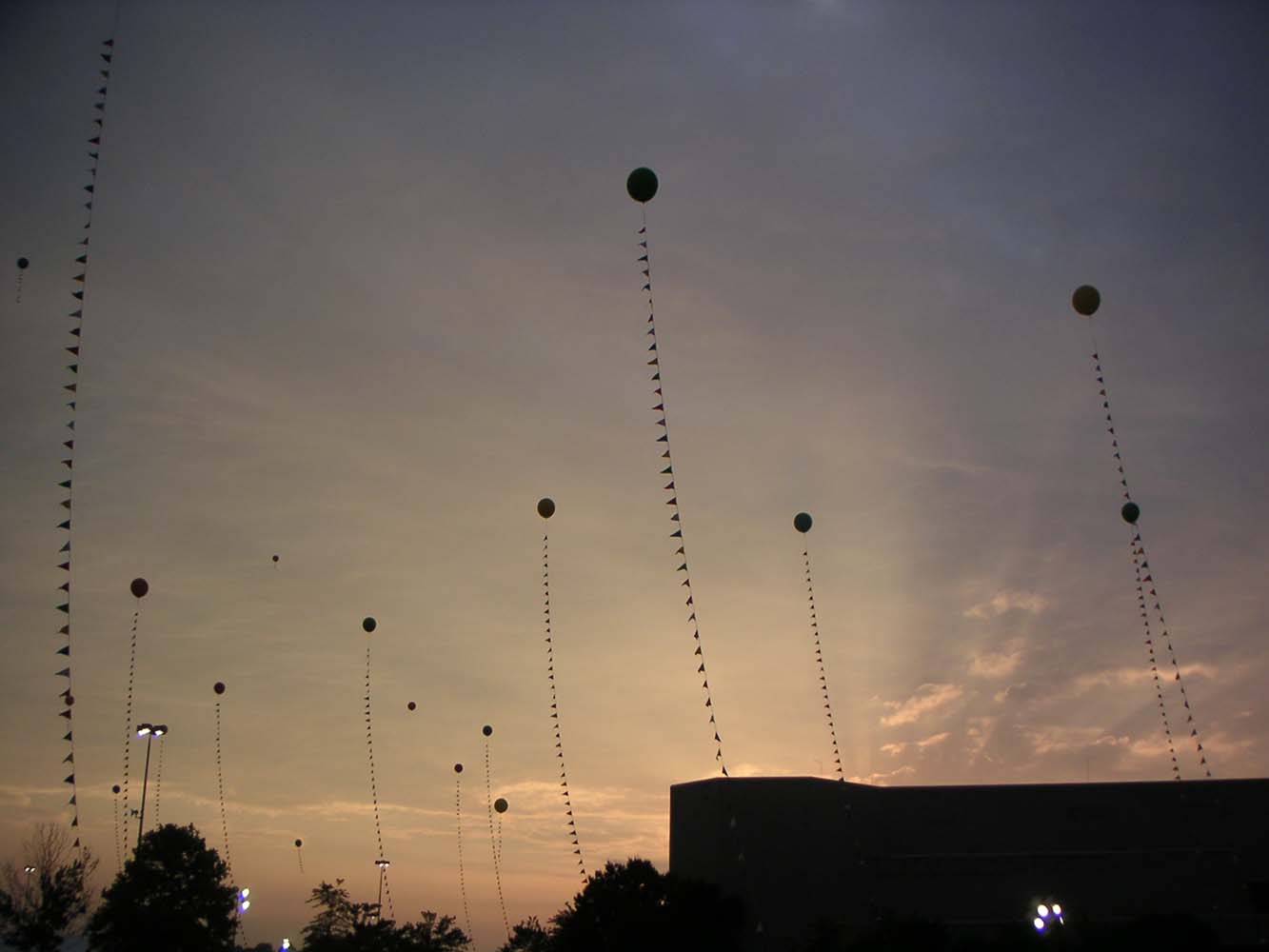 Sunset and ballons