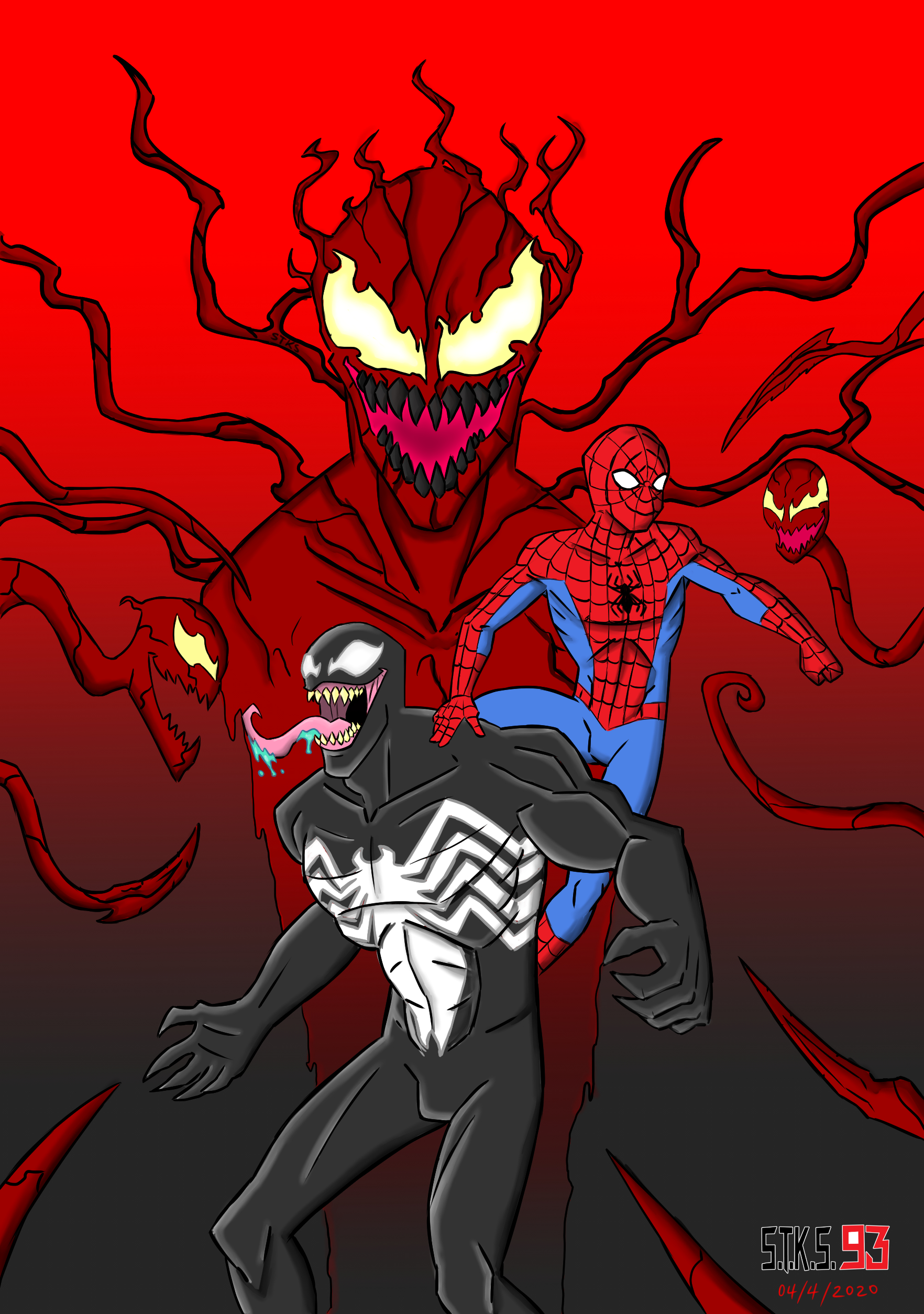 Venom and Spider-man Vs Carnage. by STKS93 on DeviantArt