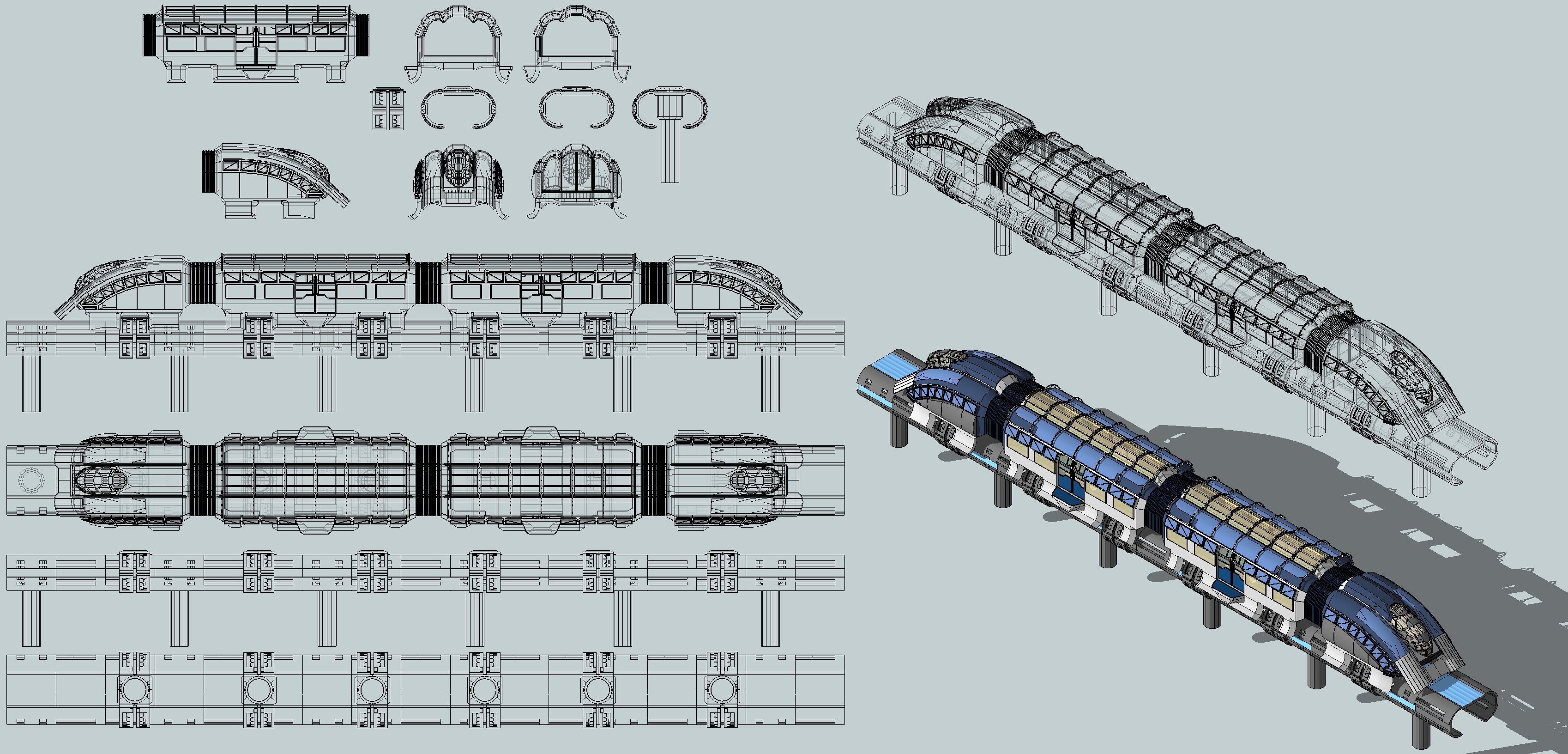 Train blueprints