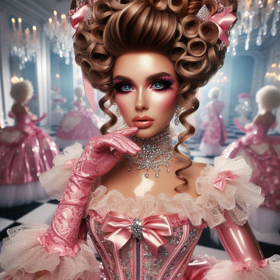 Pink rococo ballroom beauty by aimeemorgan on DeviantArt
