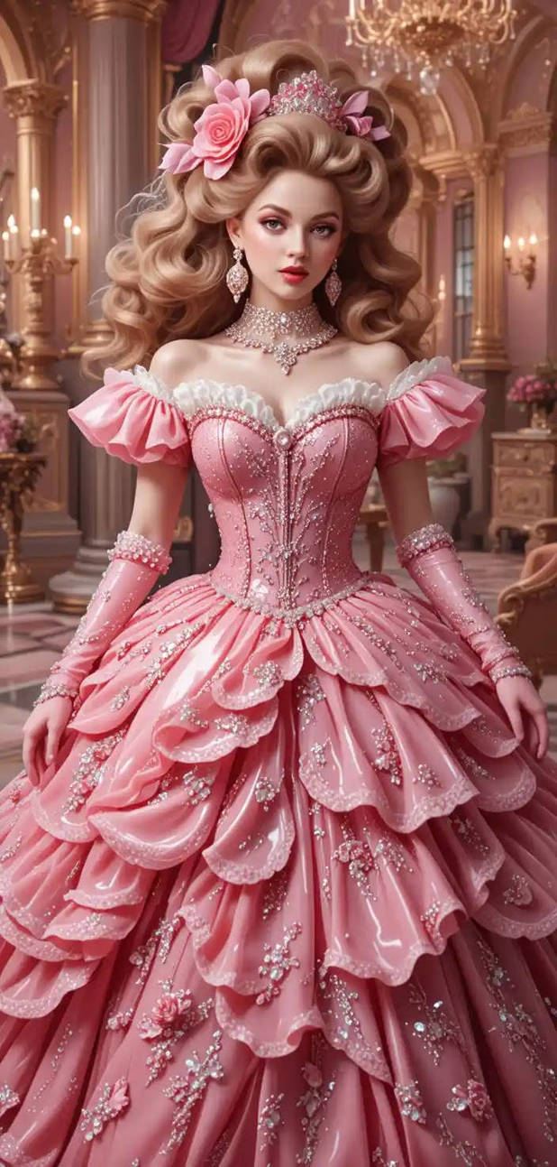 Pink rococo princess at the ball by aimeemorgan on DeviantArt