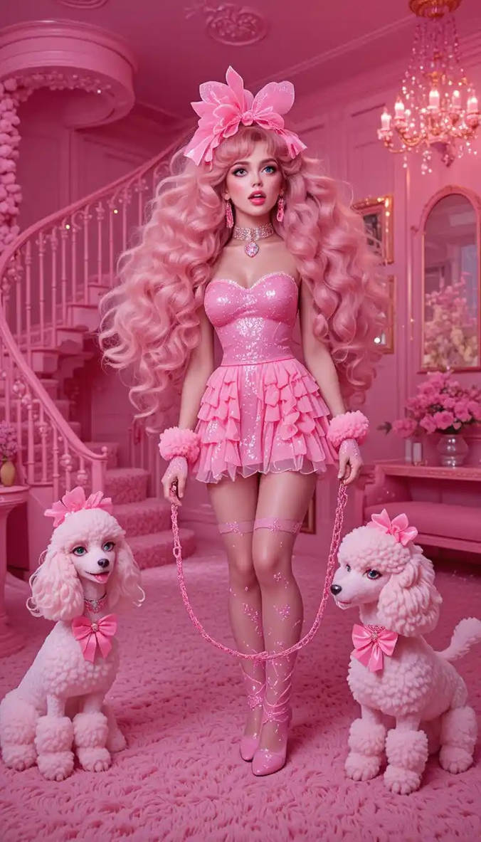 Pink Lady Deviantart Pink lady and her pink poodles by aimeemorgan on DeviantArt