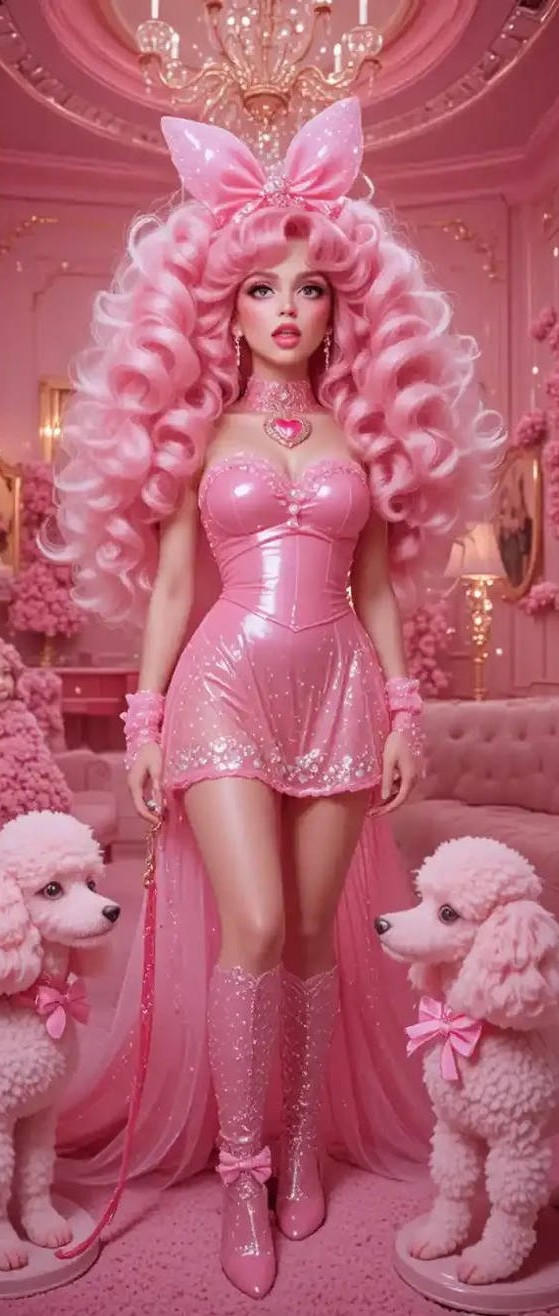 Pink Lady Deviantart Pink lady and her pink poodles by aimeemorgan on DeviantArt