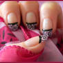 In pink...