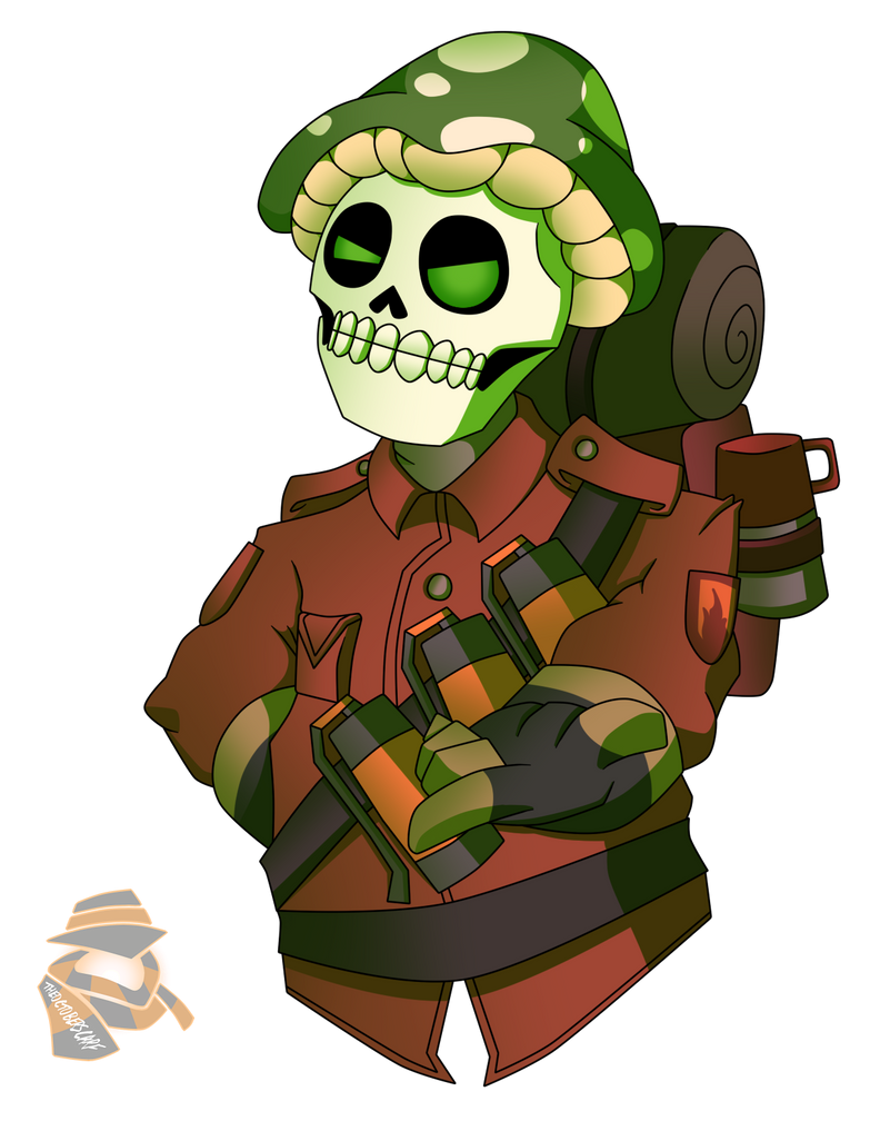 Skull Shroom Pyro Loadout commission by TheOctoberScarf on DeviantArt