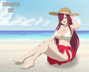 Erza swimsuit pinup