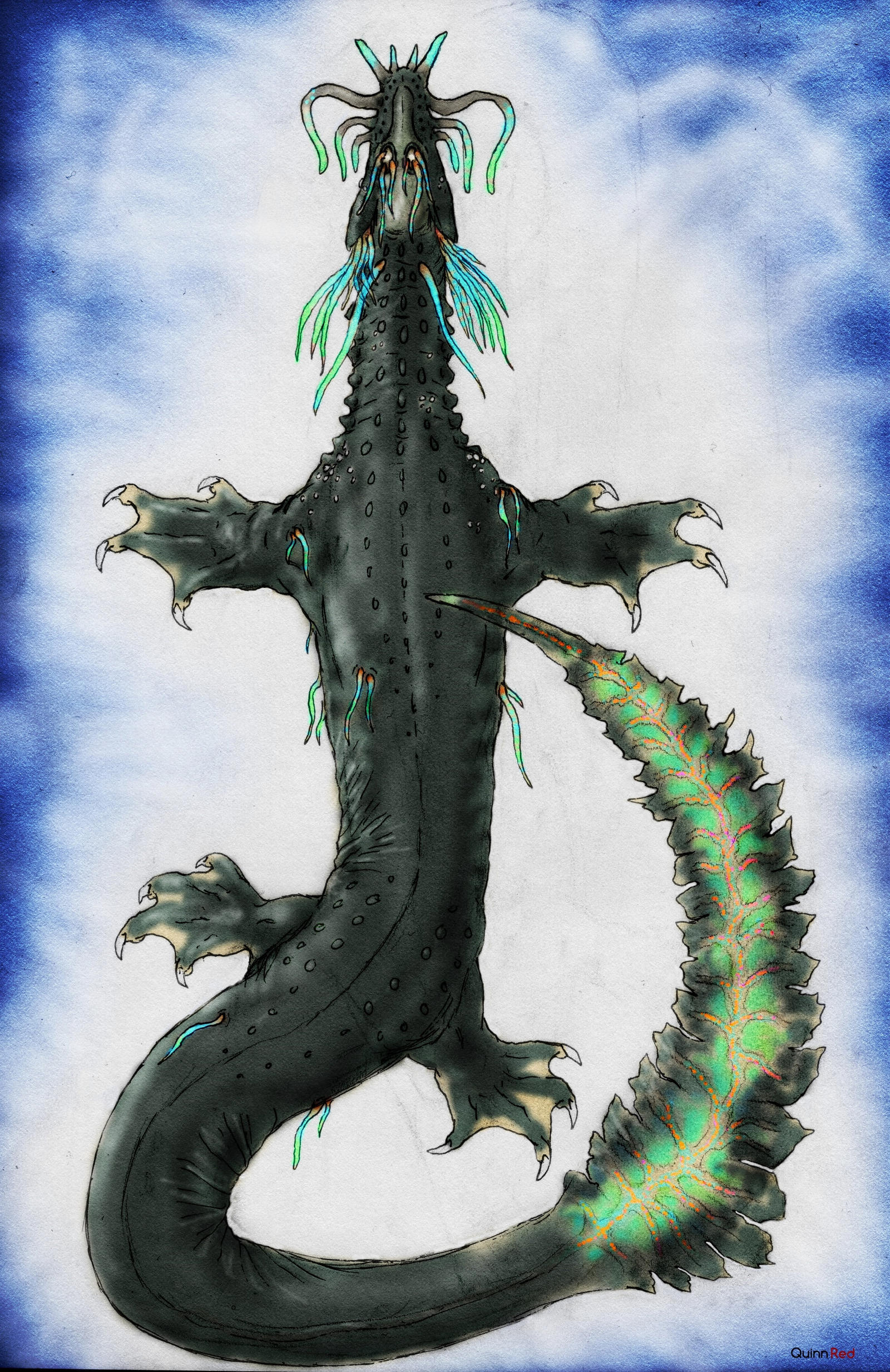 Manda MonsterMarch #6 - DeepSea Manda by Quinn-Red on DeviantArt