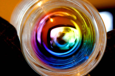 Rainbow Bottle Reflections by LDFranklin