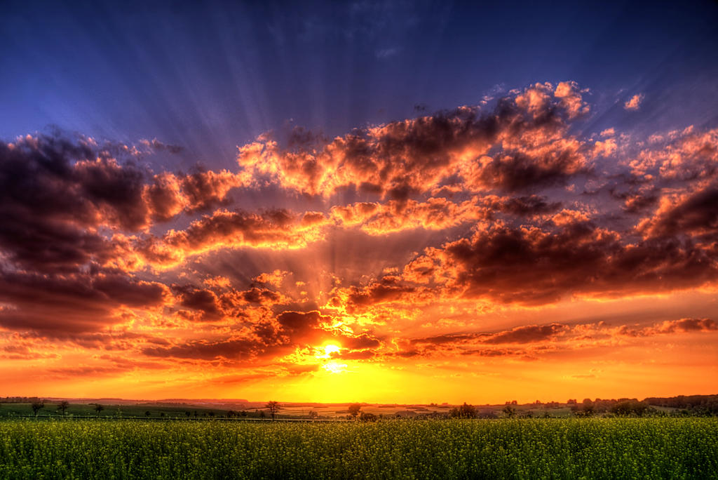 wonderful sunset HDR