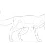 Sketch of cat anatomy walking side ways