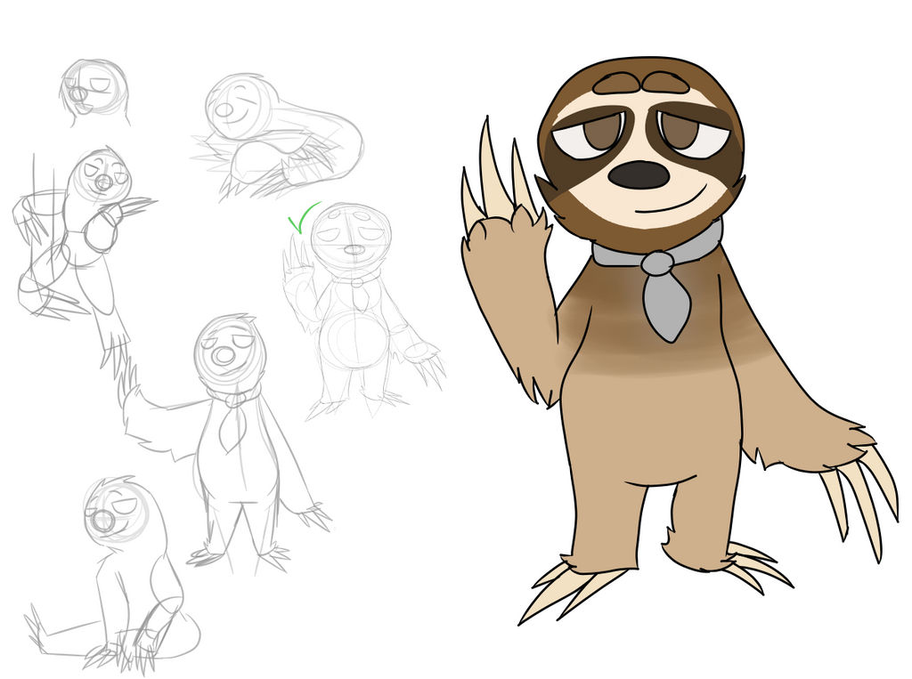 Sloth Oc Design and Branching out 1 Anthro Sloth by xKayCatx on DeviantArt